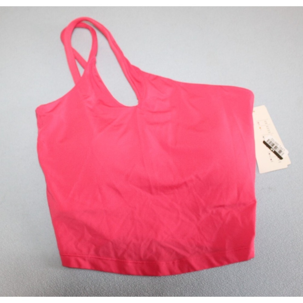 All in Motion Womens Pink Asymmetric Crop Sports Bra S NWT